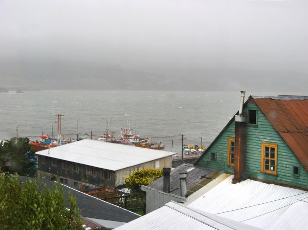 View from hostel in Ancud, Chiloe, Chile
