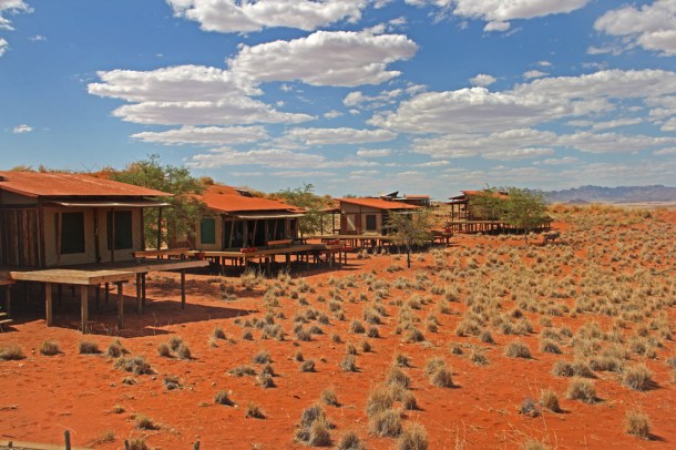 Open-sided chalets at Wolwedans Dune Lodge, NamibRand Nature Reserve, Namibia