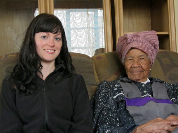 Damara chief in Swakopmund township, Namibia