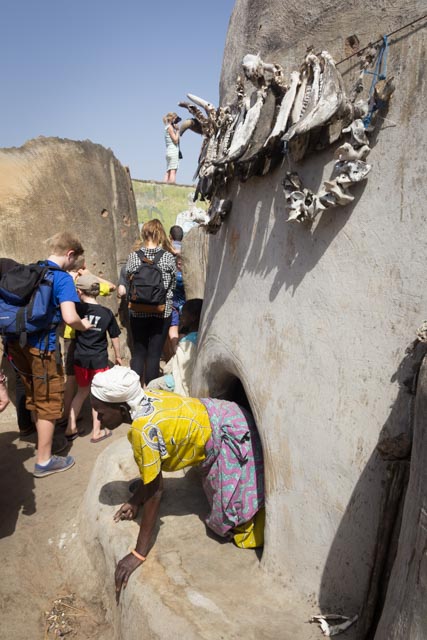 Chief's wife Tengzuk Tongo Ghana in traditional mud compound