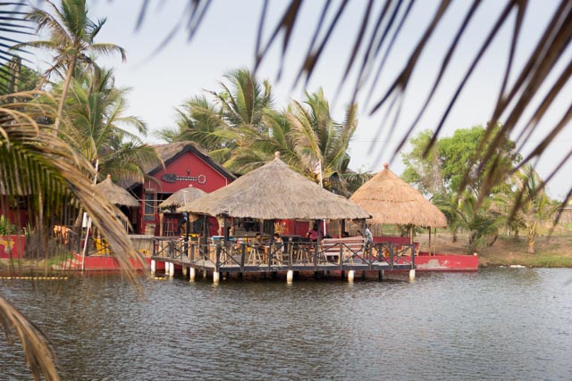 Ghana lodge across the lagoon, Volta Region