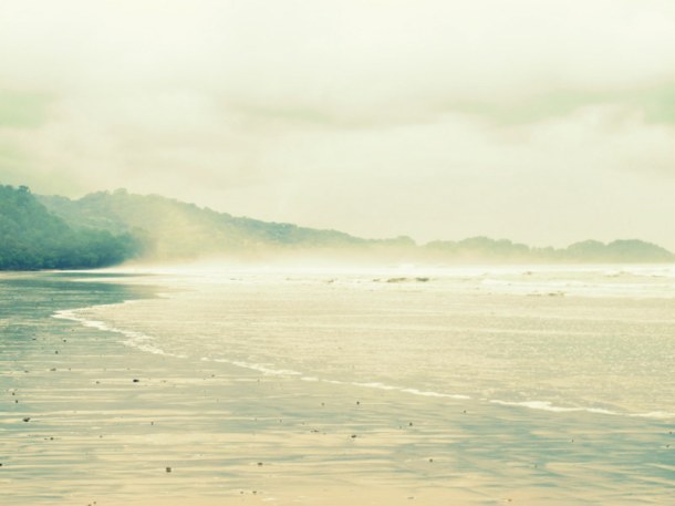 Tropical storm on a beach