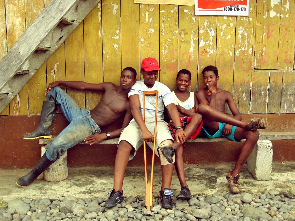 Afroecuadorian boys in Wimbi, Esmeraldas, Ecuador